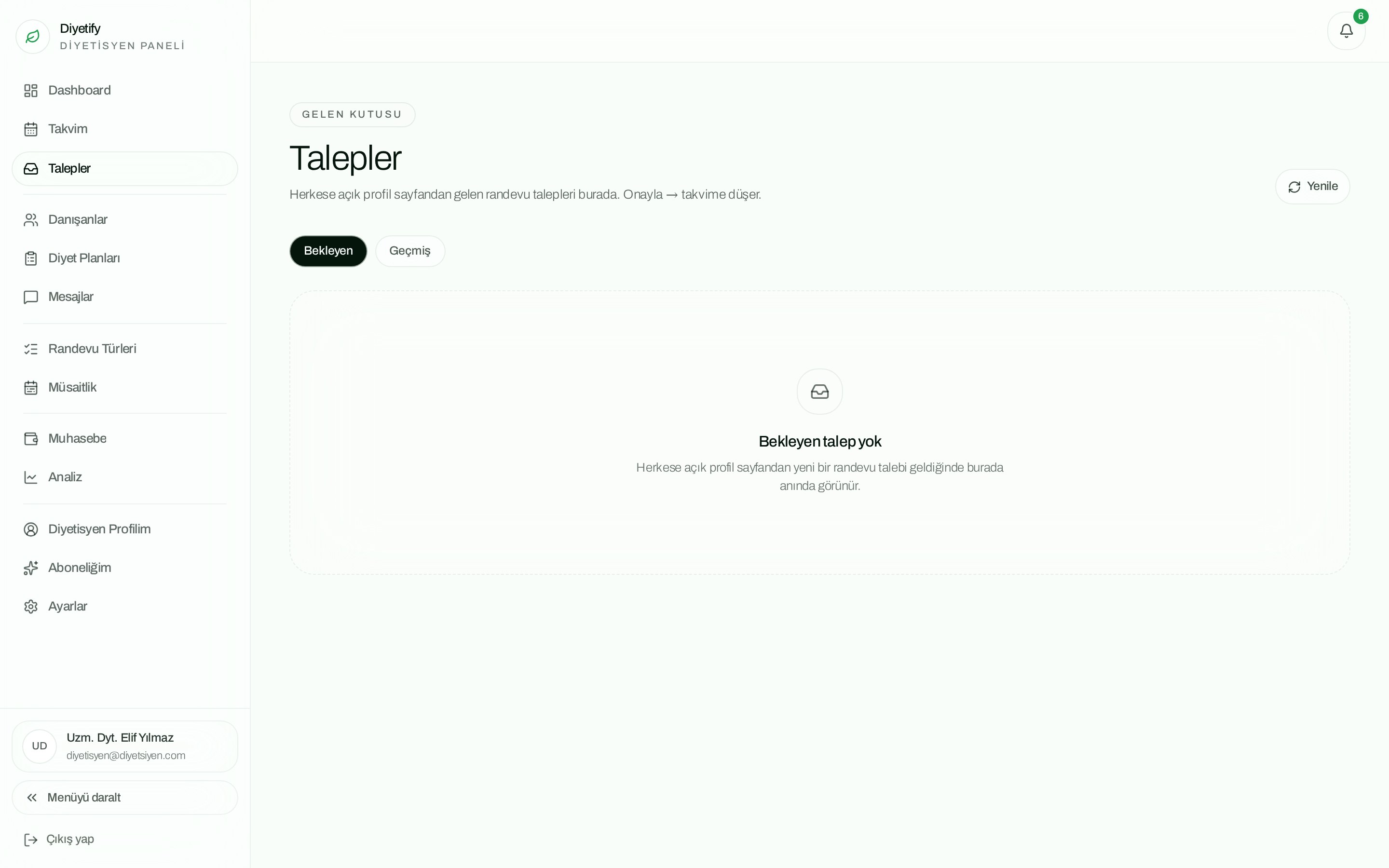 Talepler önizleme